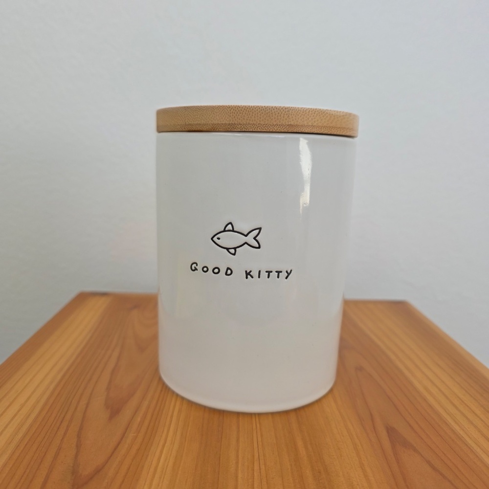 Good Kitty Ceramic Cat Treat Jar - Picture 2 of 9